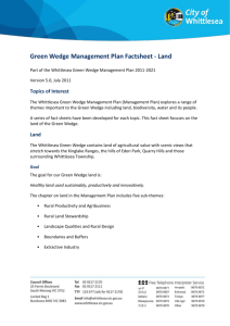Green Wedge Management Plan Factsheet - Land
