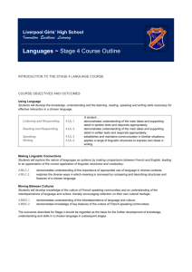 Stage 4 Course Outline - Liverpool Girls` High School