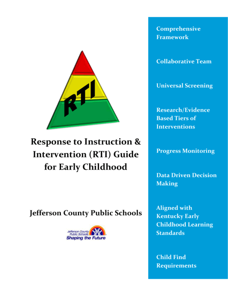 JCPS Early Childhood RTI Guide 1 