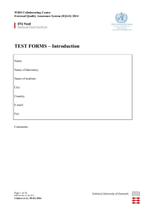 TEST FORM - Antimicrobial Resistance