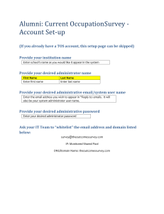 alumni first name - The Outcomes Survey