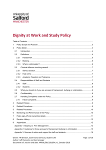 Dignity at Work & Study - Policy