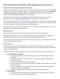 FY14 Intramural Predoctoral Fellowship Application Instructions