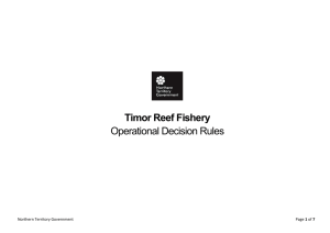 Timor Reef Fishery - Operational Decision Rules