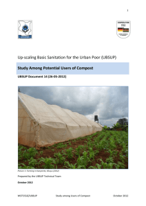 Report on the use of organic fertilizer partly made from human excreta