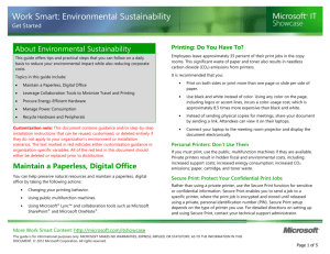 Environmental Sustainability Get Started