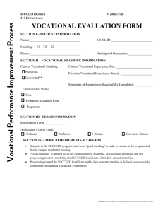 Vocational Performance Improvement Plan