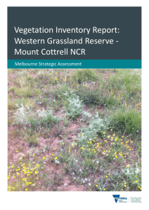 Vegetation inventory report Mt Cottrell Nature Conservation Reserve