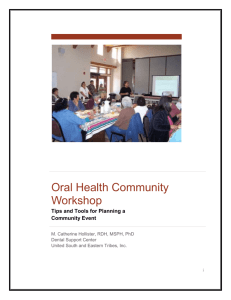 Oral Health Community Workshop Guidebook