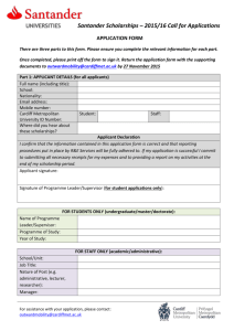 Santander Application Form 2015-16