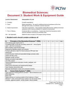 Biomedical Sciences Student Work & Equipment Guide