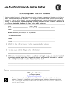 Voluntary Request For Evacuation Assistance form