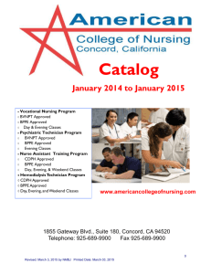 Nurse Assistant Training Program