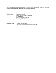 Factors Contributing to Depression in People with HIV Seeking