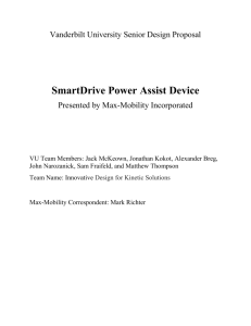 Max Mobility SmartDrive Project Proposal