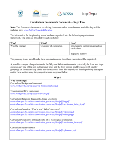 Curriculum Framework Document - Stage 2