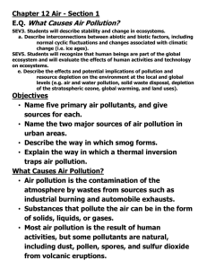 NOTES: Chapter 12.1 - What Causes Air Pollution