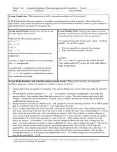 6.EE.5 Lesson Evaluating Solutions of One