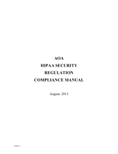 AOA HIPAA Security Regulation Compliance Manual