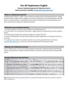 What Is a Dialectical Journal?