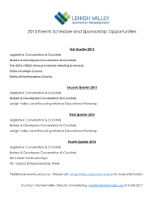 2015 LVEDC Events and Sponsorship Opportunities