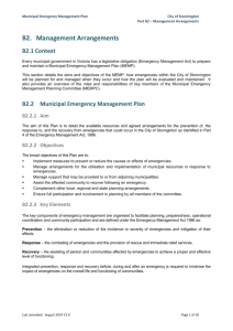 B2.2 Municipal Emergency Management Plan