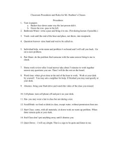 Classroom Procedures for Mr