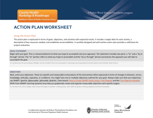 Action Plan Template - County Health Rankings & Roadmaps