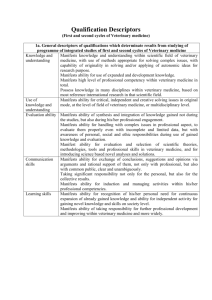 Descriptors – Graduate studies – Veterinary medicine