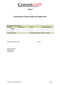 Construction Phase Health & Safety Plan