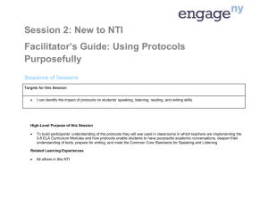Facilitator`s Guide: Using Protocols Purposefully