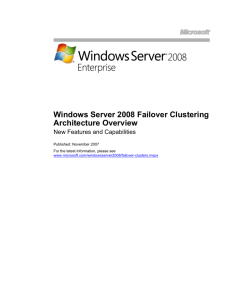 Windows Server 2008 Failover Clustering