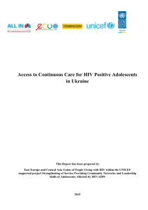 Report “Access to Continuous Care for HIV Positive Adolescents in