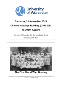 The First World War: Nursing
