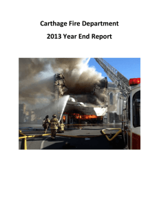 End of the Year Report – 2013 - Carthage, MO Fire Department