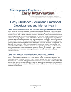 What is early childhood social and emotional development and