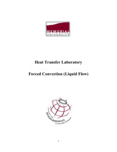 Heat Transfer Laboratory Forced Convection (Liquid Flow)