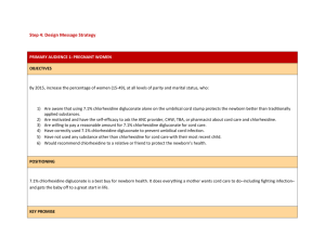 Illustrative Examples for Chlorhexidine message selection