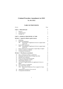 Criminal Procedure Amendment Act 2012