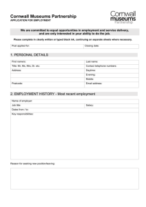 application form - Cornwall Museums Partnership