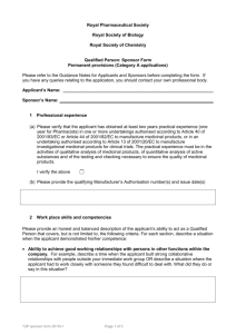 Sponsor Form - Royal Society of Chemistry