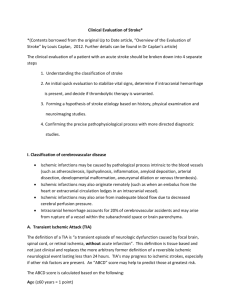 Clinical Evaluation of Stroke