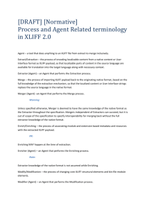 Process and Agent Related terminology in XLIFF 2