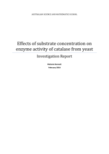 Effects of substrate concentration on enzyme