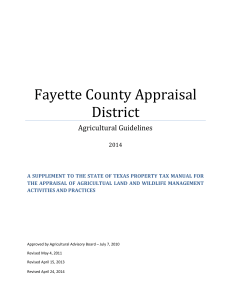 Revised April 15, 2013 - Fayette County Appraisal District