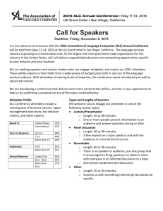ALC 2016 Annual Conference Call for Papers
