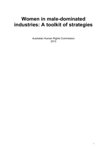 Women in male-dominated industries: A toolkit of strategies (2013)