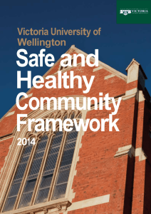 A Safe and Healthy Community - Victoria University of Wellington