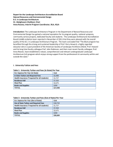 Report for the Landscape Architecture Accreditation Board