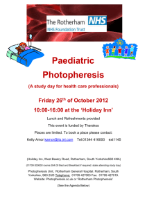 Paediatric Photopheresis (A study day for health